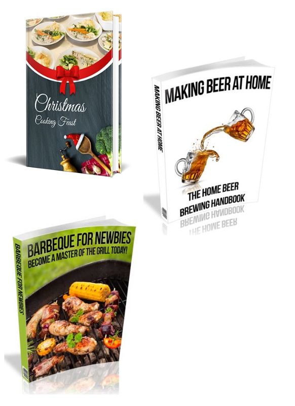 Bundle of Christmas Cooking Feast, Making Beer At Home and Barbeque for Newbies